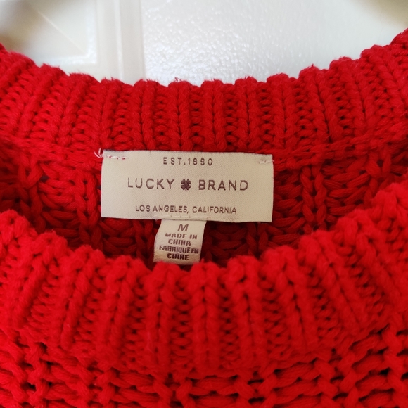 Red Lucky Brand Sweater - Picture 2 of 3